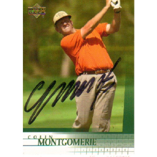 Colin Montgomerie Signed 2.5x3.5 Inch Upper Deck Trading Card!